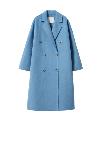 Пальто PICAROL из смесовой шерсти|Основной цвет:Голубой|Артикул:27042878 | Фото 1