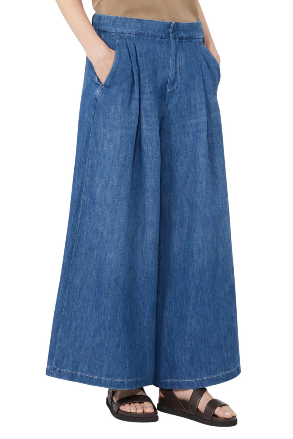 Женский Max Mara Брюки NASTRO из денима (цвет ), артикул 2619181013 | Фото 3