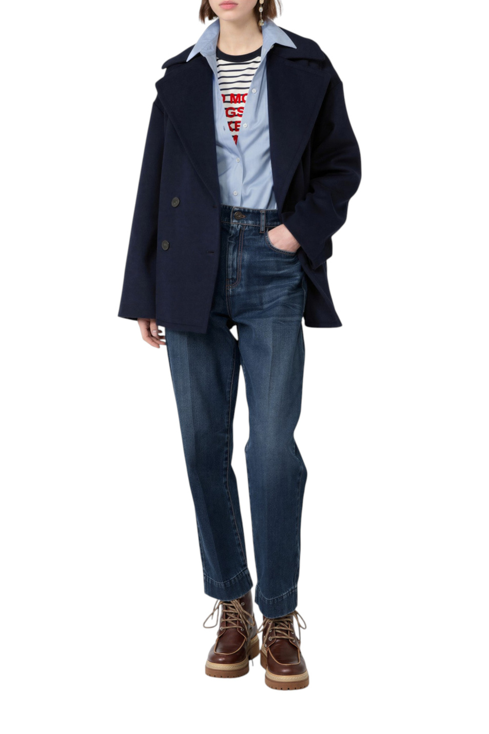 Женский Weekend Max Mara Дэжинсы CEDRO из хлопка (цвет ), артикул 2625186042 | Фото 3