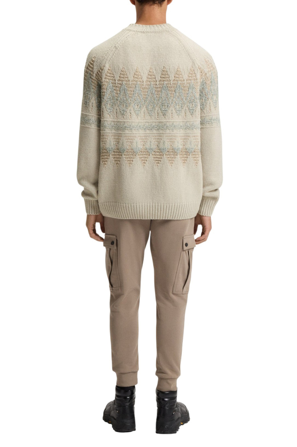 Свитер Karombo из смесовой шерсти|Основной цвет:Бежевый Мужской BOSS Свитер Karombo из смесовой шерсти (цвет ), артикул 50548686 | Фото 4