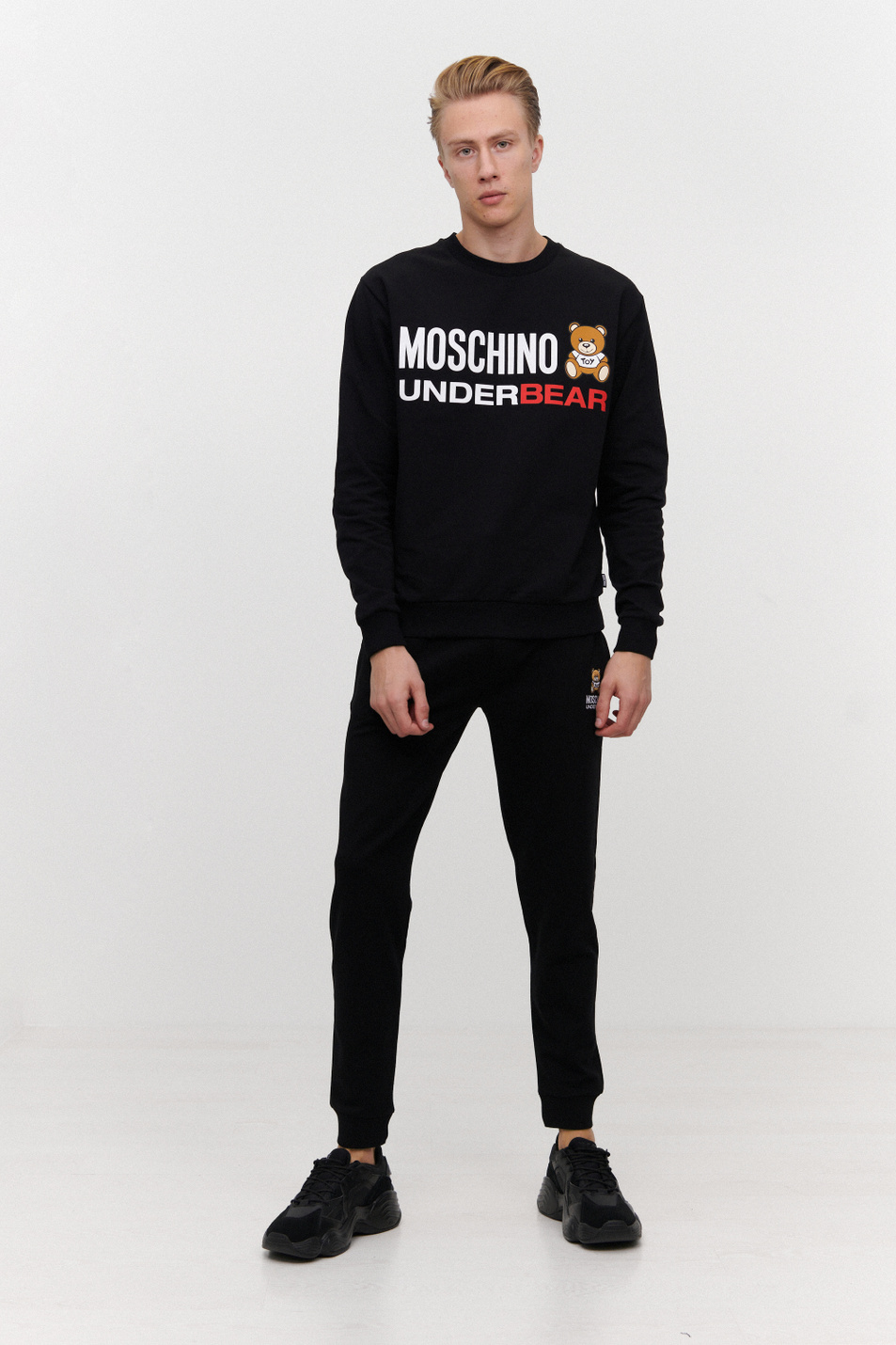 Брюки спортивные|Основной цвет:Черный Мужской MOSCHINO underwear Брюки спортивные (цвет ), артикул A4305-8106 | Фото 2