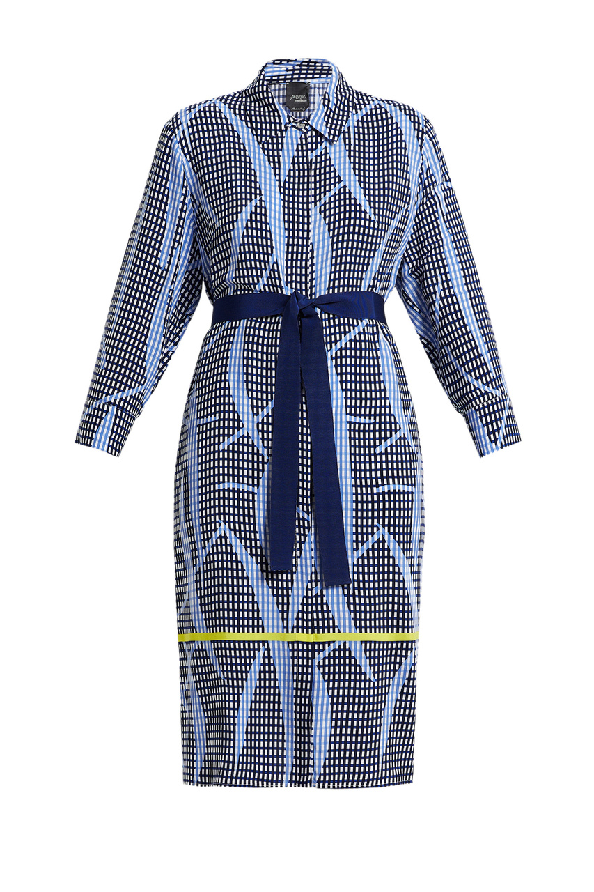 Платье ORMA с поясом|Основной цвет:Синий|Артикул:2413221032 | Фото 1