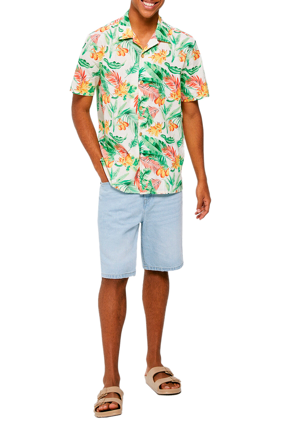 Мужской Springfield Рубашка из натурального хлопка с принтом (цвет ), артикул 0375077 | Фото 2