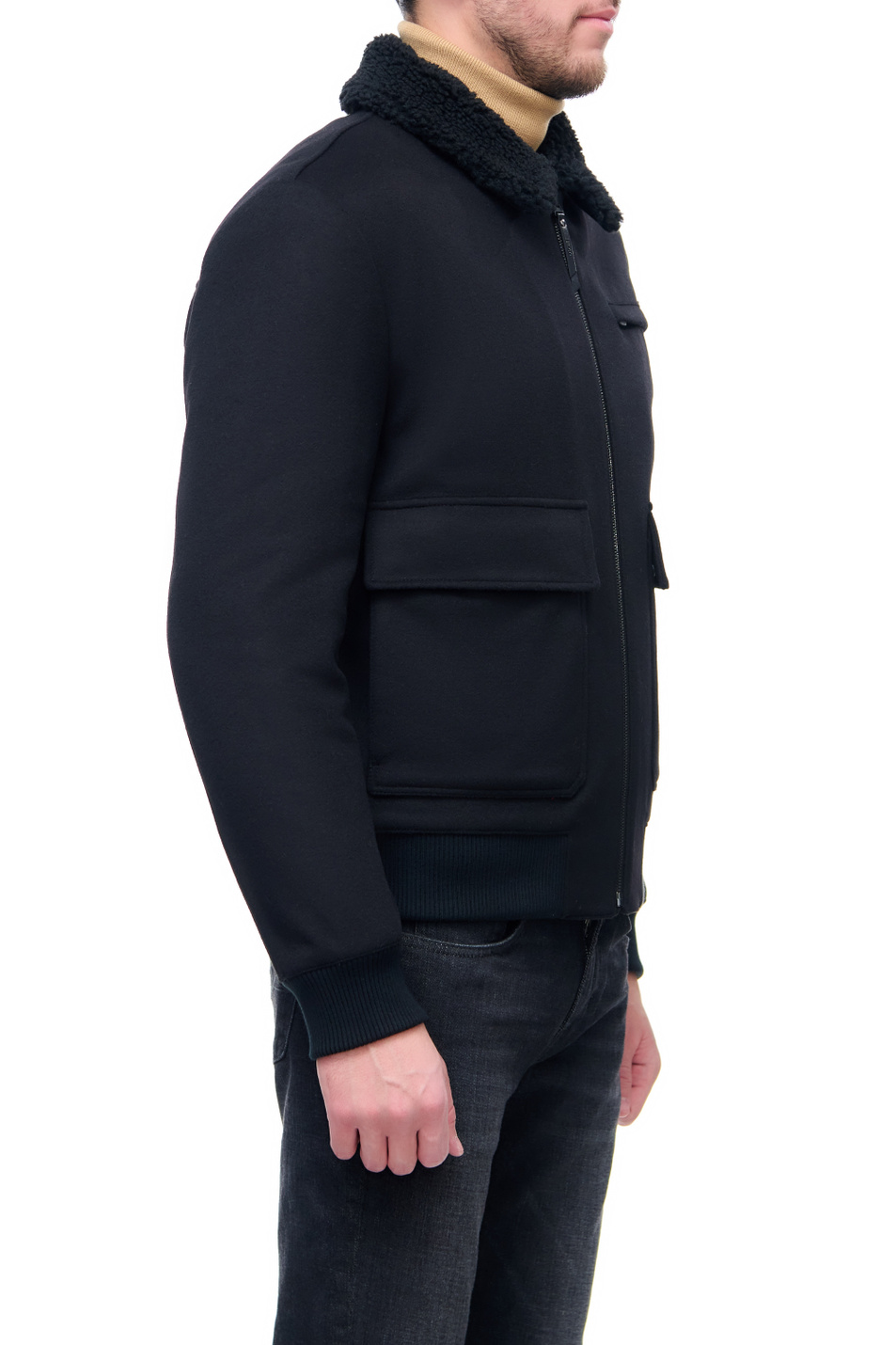 HUGO Куртка из смесовой шерсти с накладными карманами (цвет ), артикул 50456659 | Фото 4