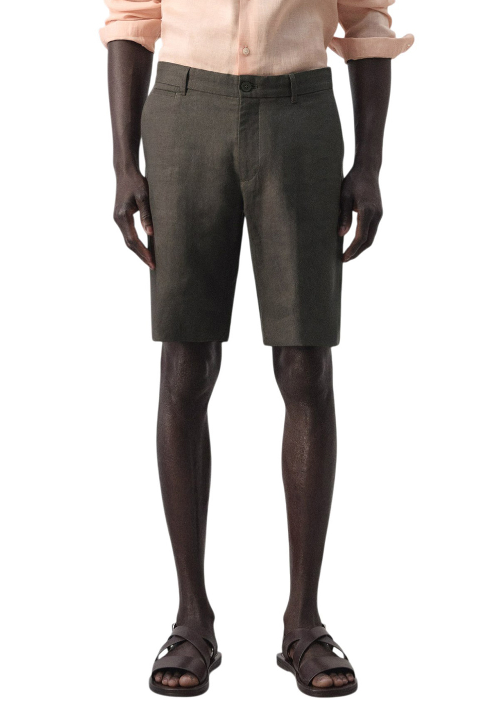 Мужской Mango Man Шорты CARP однотонные (цвет ), артикул 27066709 | Фото 3