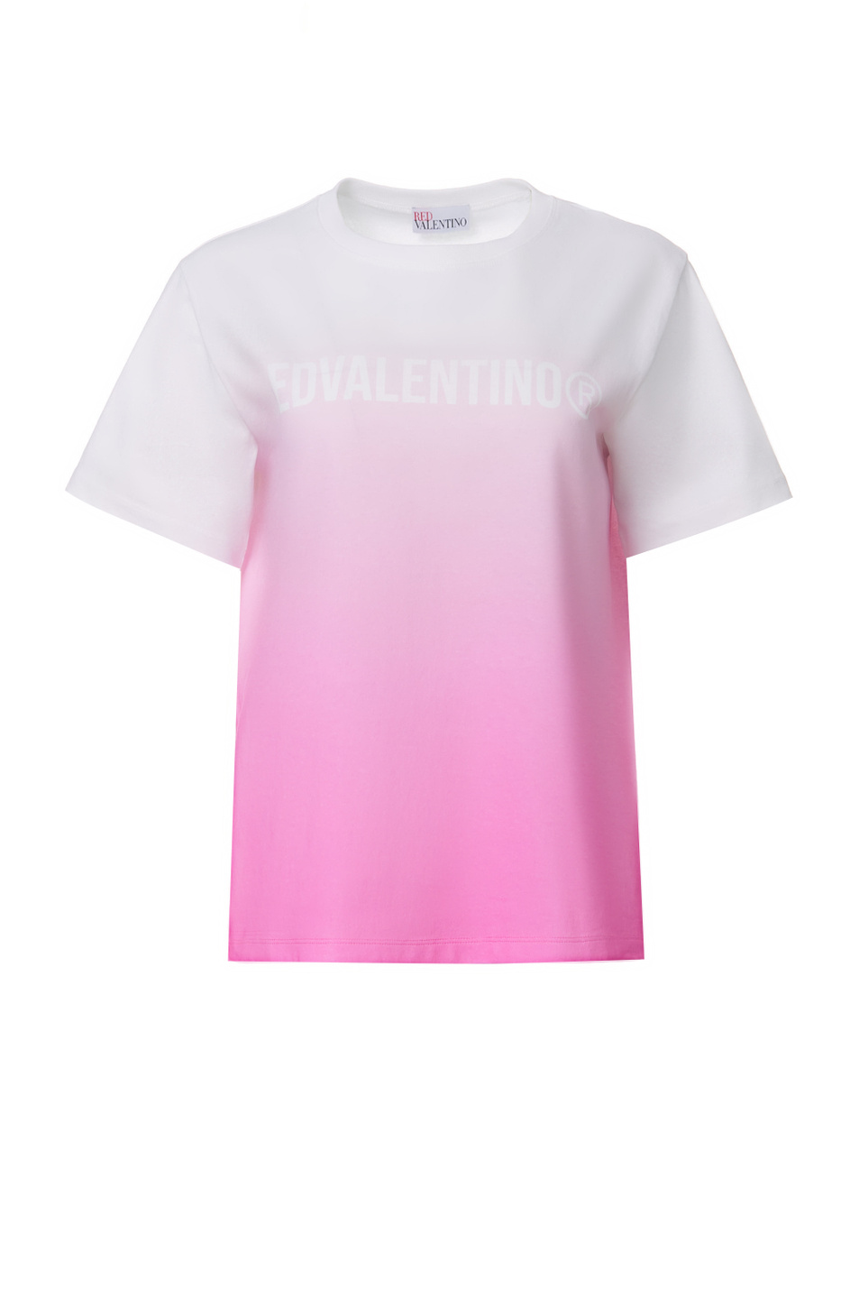 Женский Red Valentino Футболка из натурального хлопка с логотипом (цвет ), артикул XR0MG14A6HB | Фото 1