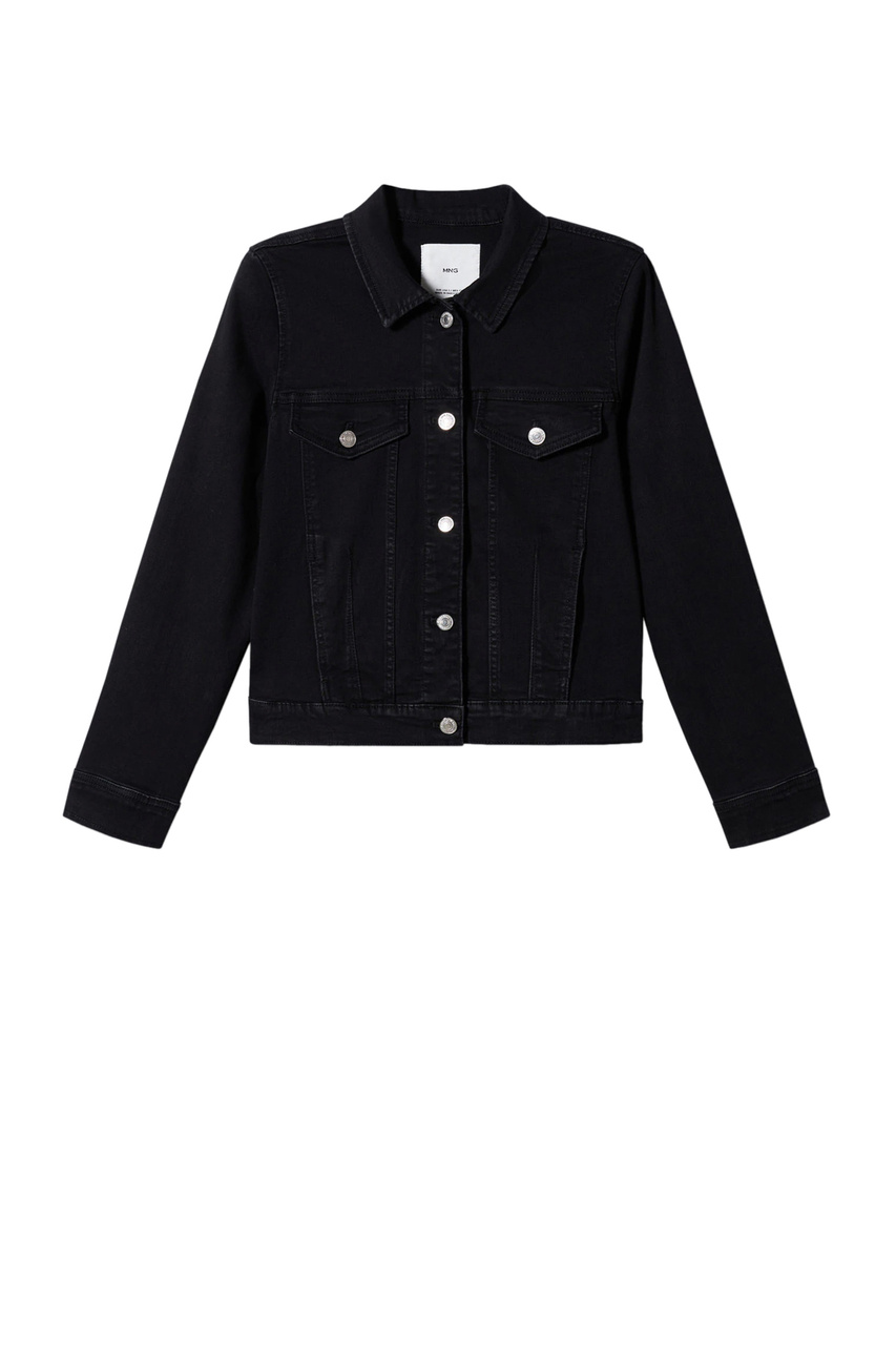 Джинсовая куртка VICKY с карманами|Основной цвет:Черный|Артикул:47050093 | Фото 1