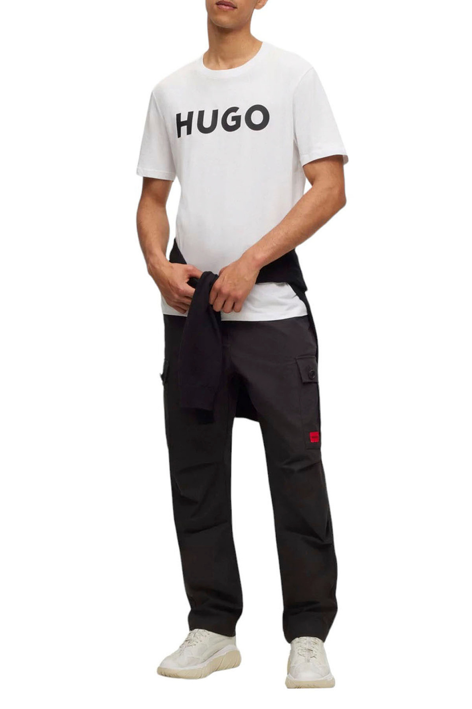Мужской HUGO Футболка Dulivio из натурального хлопка с крупным логотипом (цвет ), артикул 50467556 | Фото 2