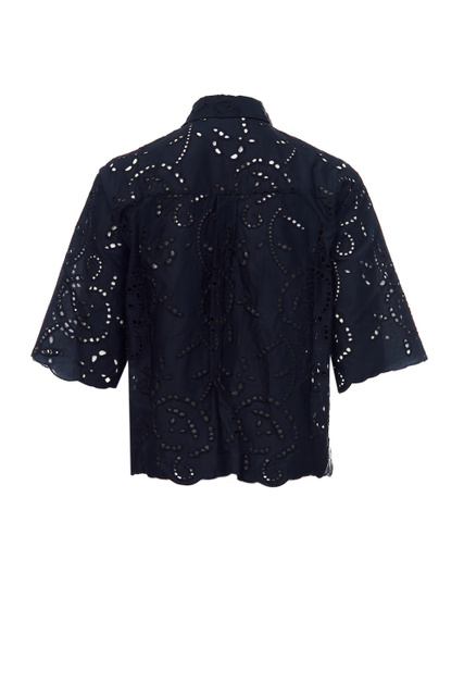 Блузка LICHENE из натурального хлопка|Основной цвет:Черный|Артикул:71112023 | Фото 2