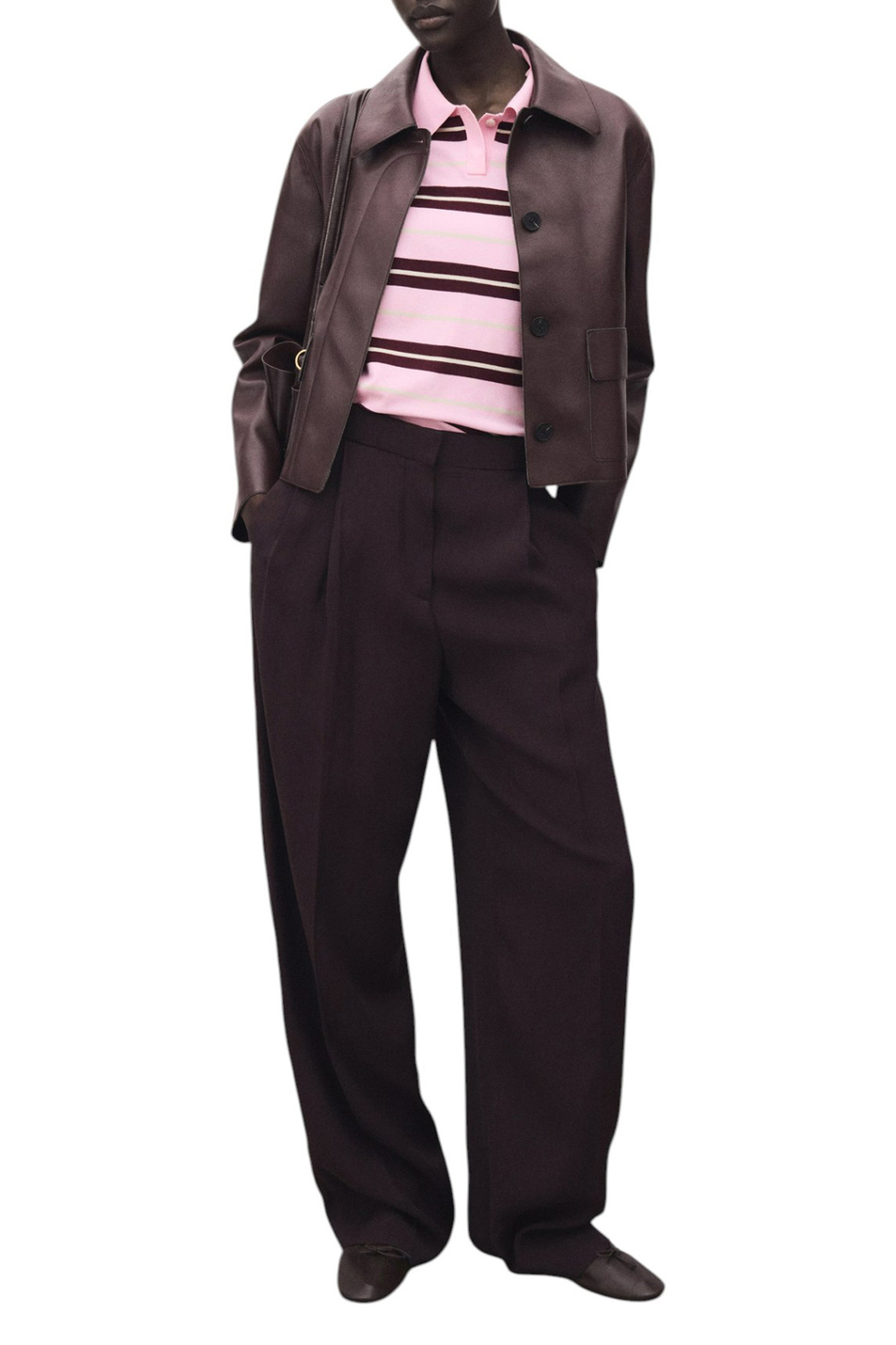 Женский Mango Джемпер поло RIRIPOL в полоску (цвет ), артикул 17005814 | Фото 2