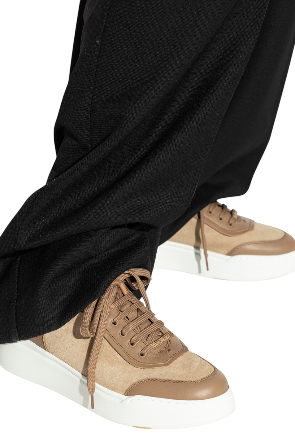 Женский Max Mara Сникеры MAXI из натуральной кожи и замши (цвет ), артикул 2524766071 | Фото 5