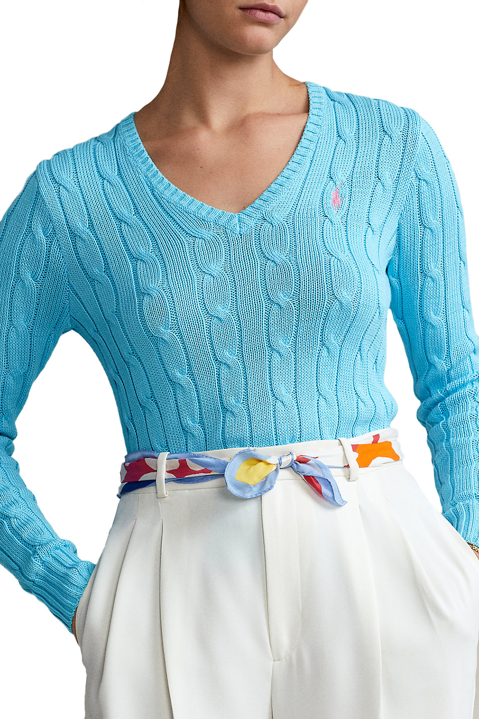 Женский Polo Ralph Lauren Джемпер с V-образным вырезом (цвет ), артикул 211580008079 | Фото 3