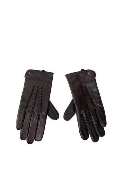Перчатки из натуральной кожи|Основной цвет:Черный|Артикул:454822999001 | Фото 1