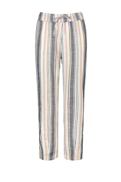 Укороченные брюки в полоску|Основной цвет:Серый|Артикул:622087-66223-Easy Fit | Фото 1