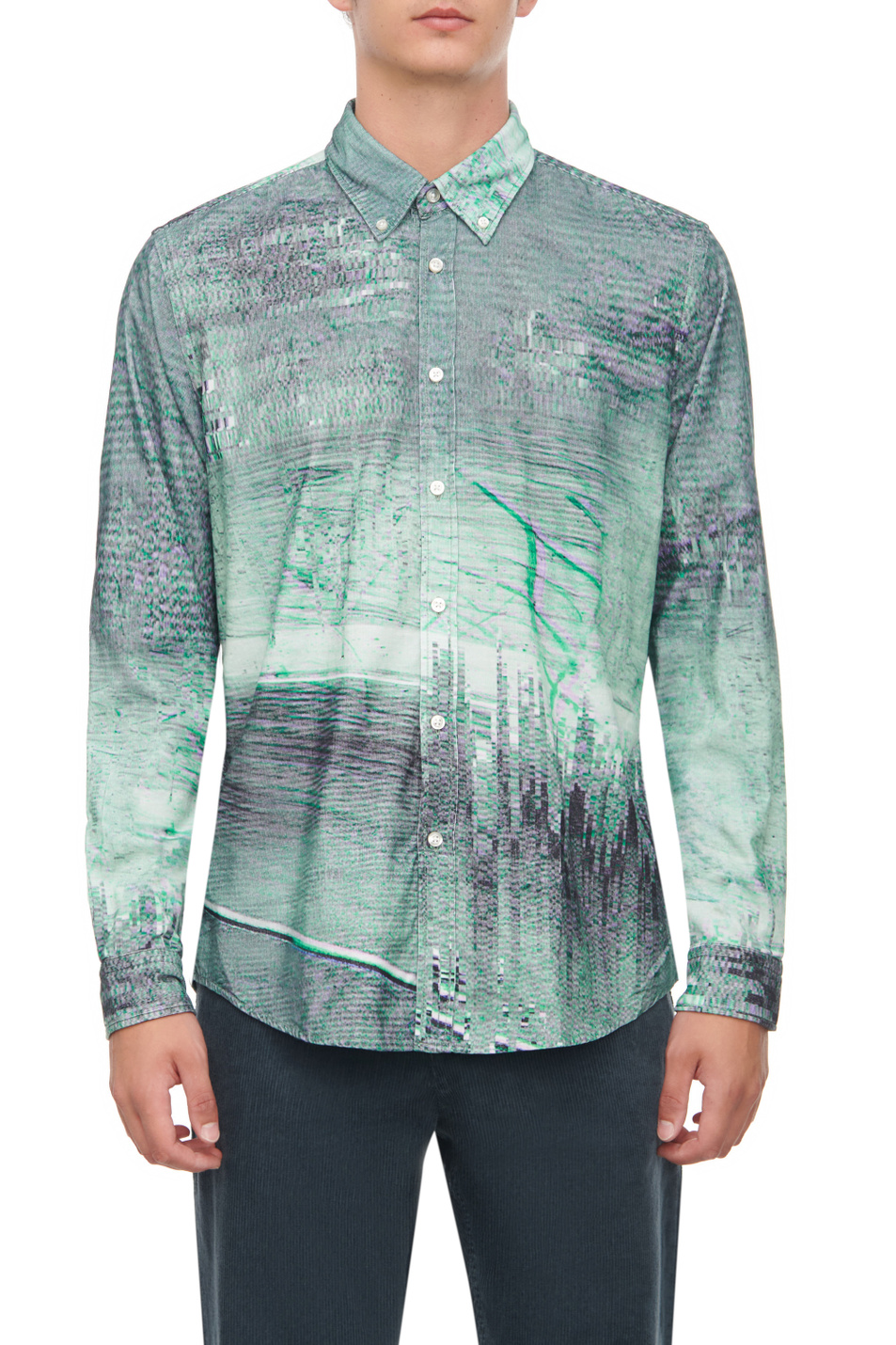 Мужской BOSS Рубашка из натурального хлопка с принтом (цвет ), артикул 50501748 | Фото 1
