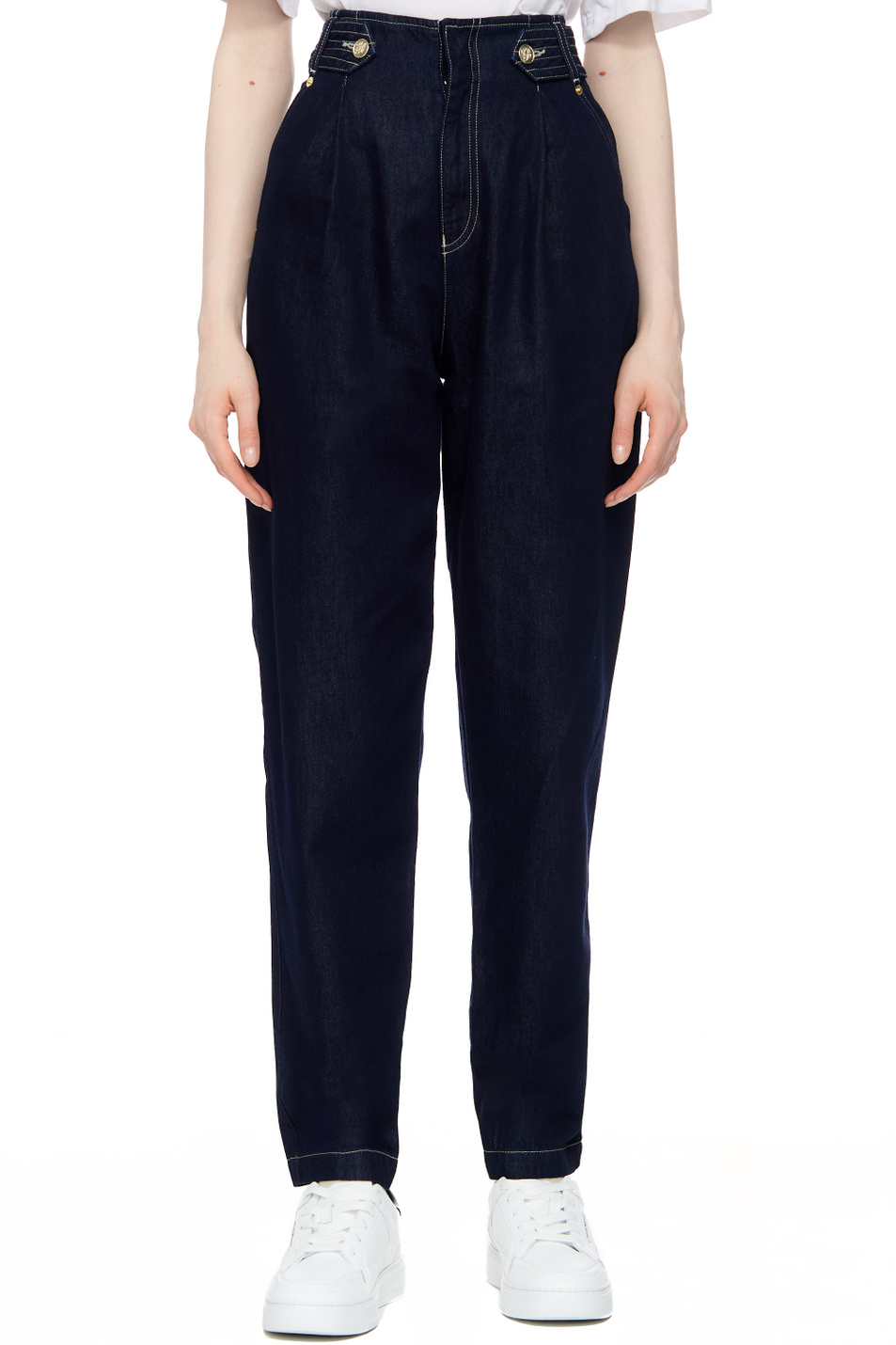 Женский Emporio Armani Джинсы из хлопка и лиоцелла (цвет ), артикул 6R2J9A-2DASZ | Фото 4