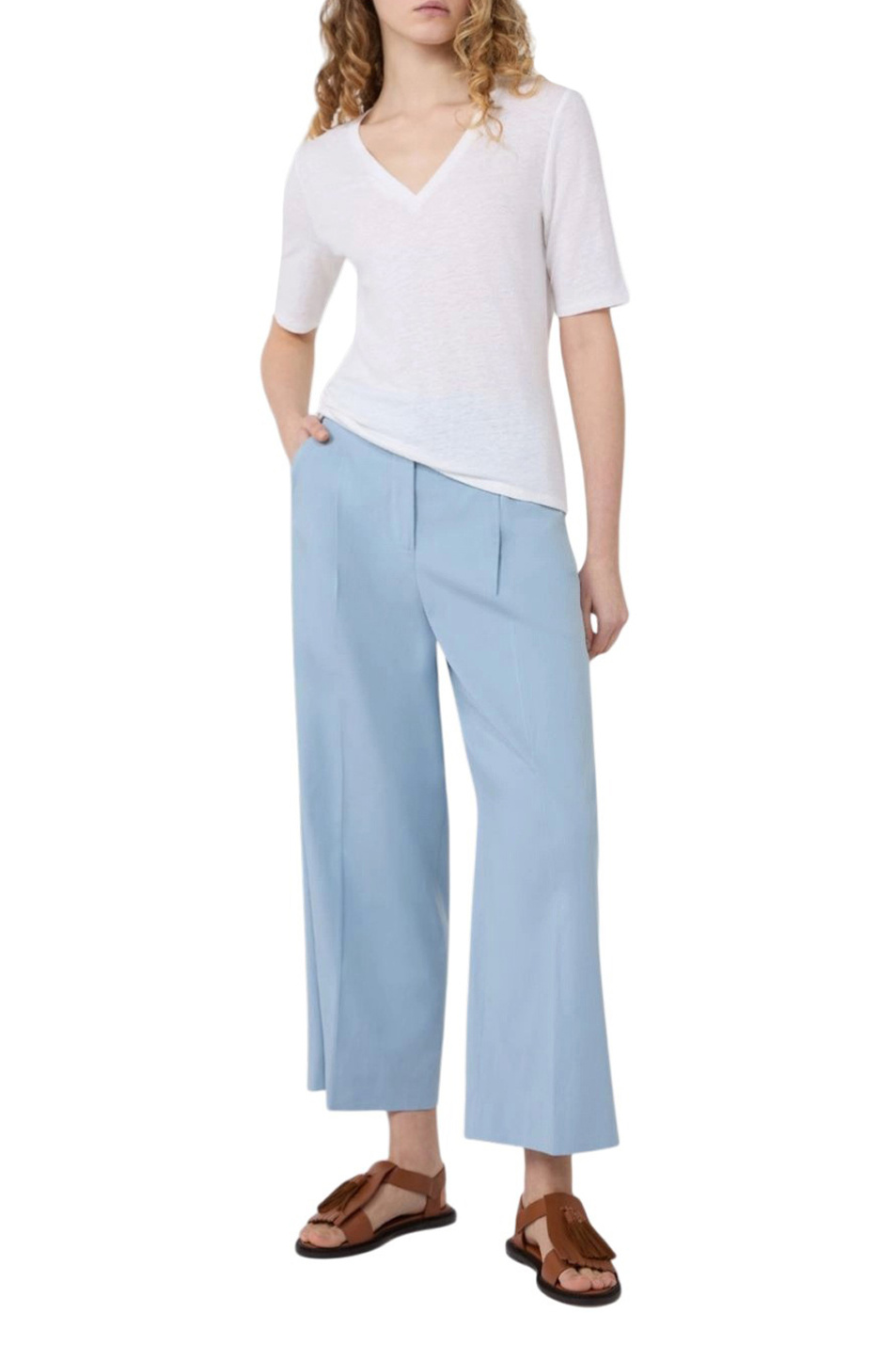 Женский Weekend Max Mara Футболка OPZIONE из льна (цвет ), артикул 2615941042 | Фото 2