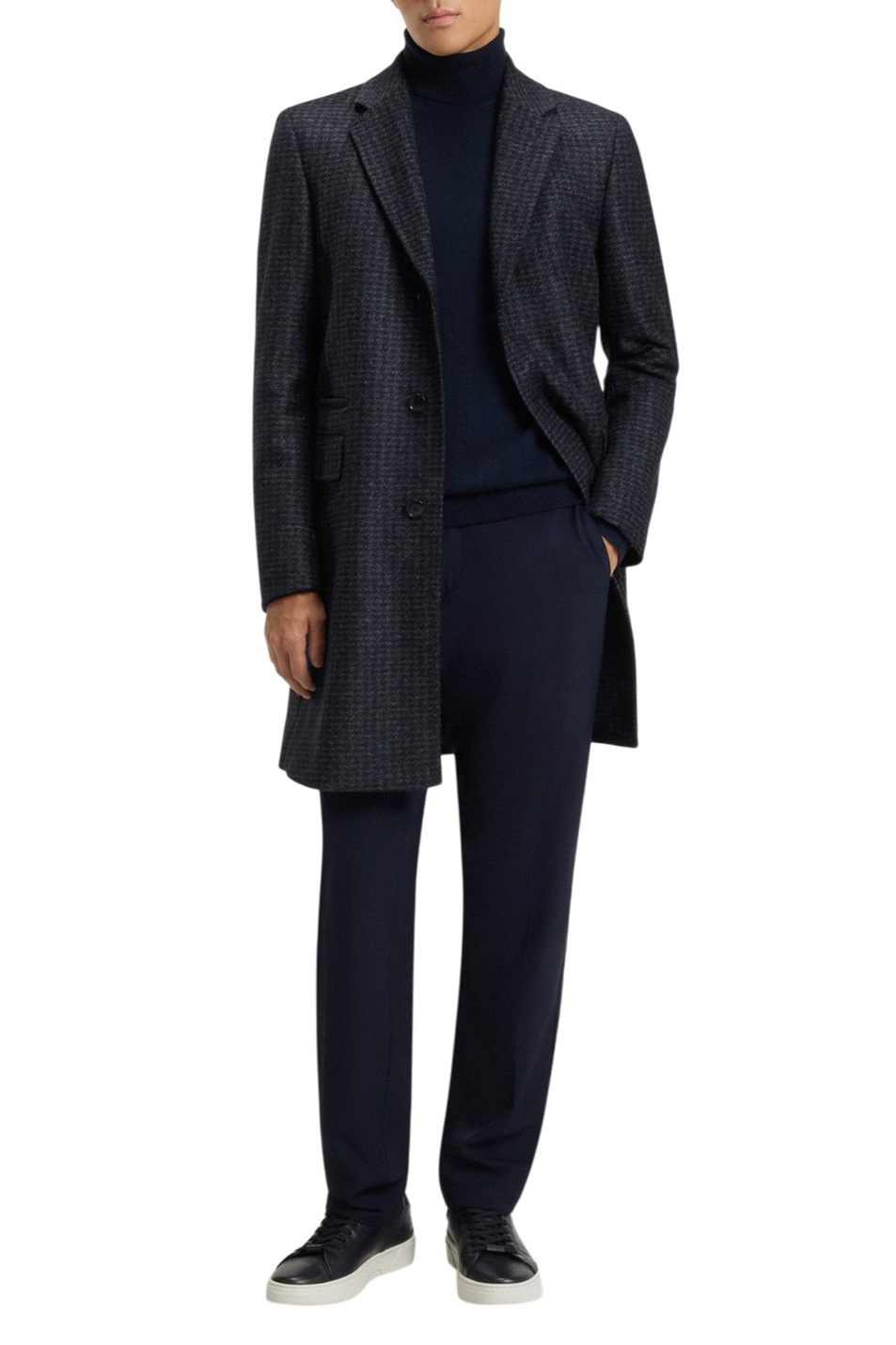 Полупальто Hyde со съемным воротником|Основной цвет:Синий Мужской BOSS Полупальто Hyde со съемным воротником (цвет ), артикул 50551612 | Фото 2