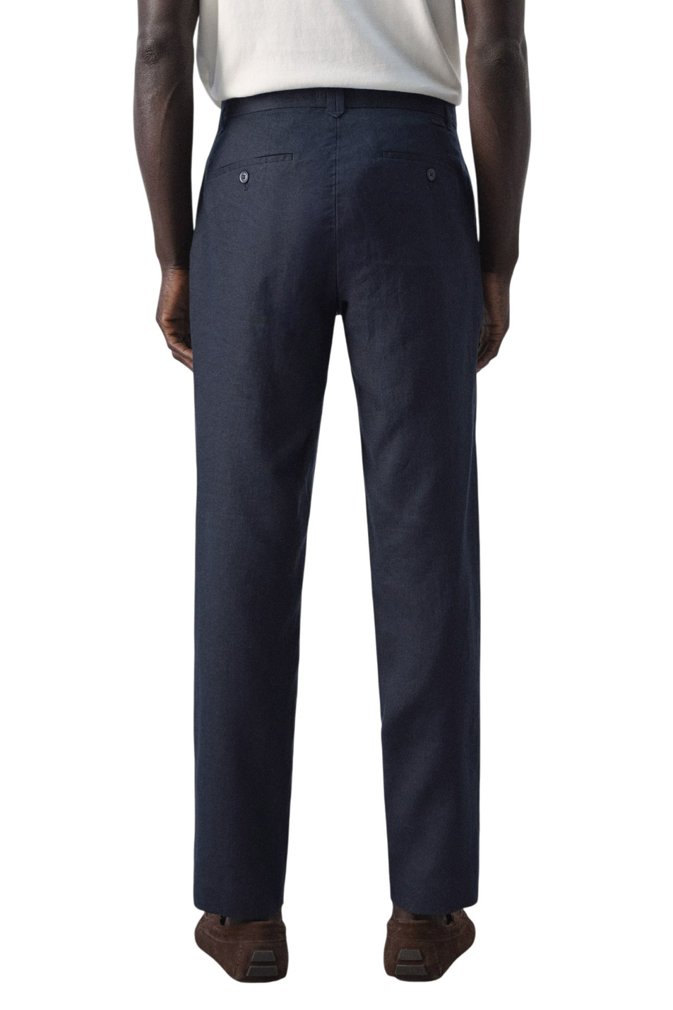 Мужской Mango Man Брюки OYSTER из льна (цвет ), артикул 27026711 | Фото 4