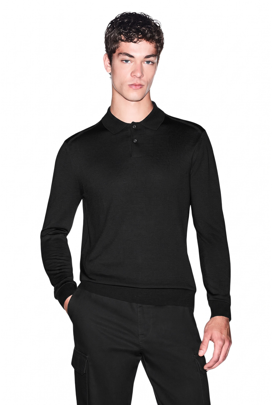 Мужской Armani Exchange Джемпер-поло из смесового лиоцелла (цвет ), артикул XM003569-AF28778 | Фото 4