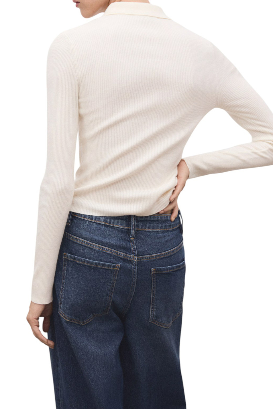 Женский Mango Джемпер поло TWENTIES (цвет ), артикул 17005822 | Фото 4