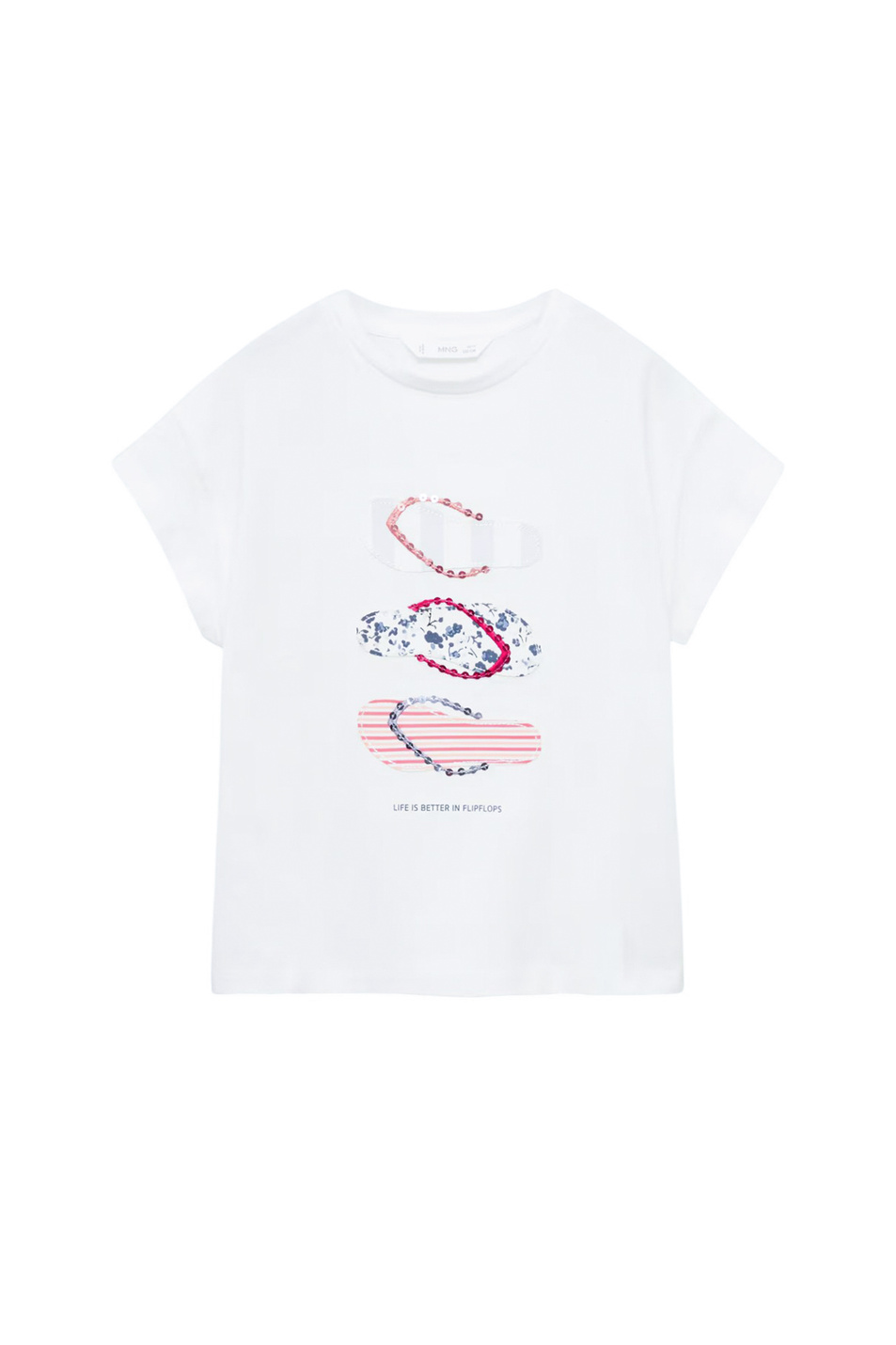 Девочкам Mango Kids Футболка FLIPFLOP с принтом (цвет ), артикул 87006357 | Фото 1