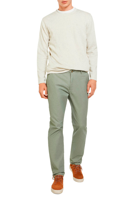 Однотонные брюки-чинос|Основной цвет:Салатовый|Артикул:1554923 | Фото 2