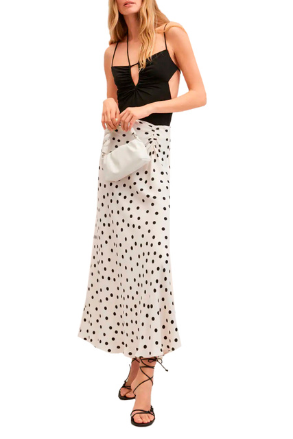 Атласная юбка DOTS в горошек|Основной цвет:Белый|Артикул:27065800 | Фото 2