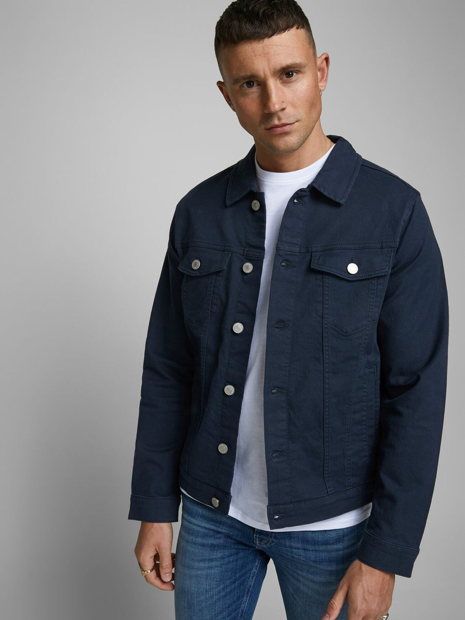 Мужской Jack & Jones Джинсовая куртка ALVIN AKM 528 (цвет ), артикул 12136319 | Фото 4