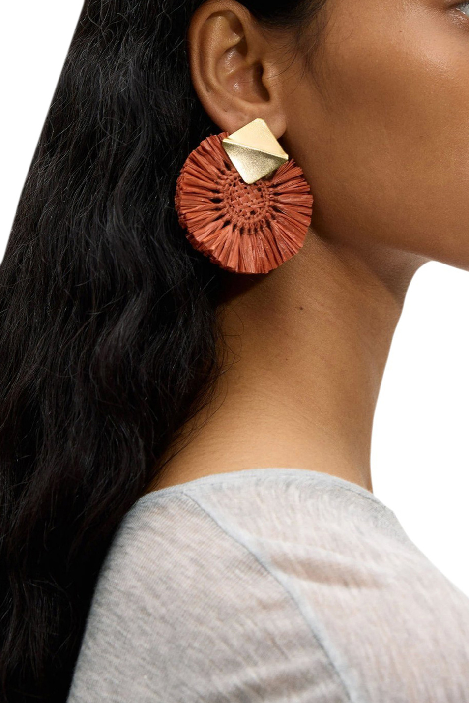 Женский Parfois Серьги с рафией (цвет ), артикул 246557 | Фото 3