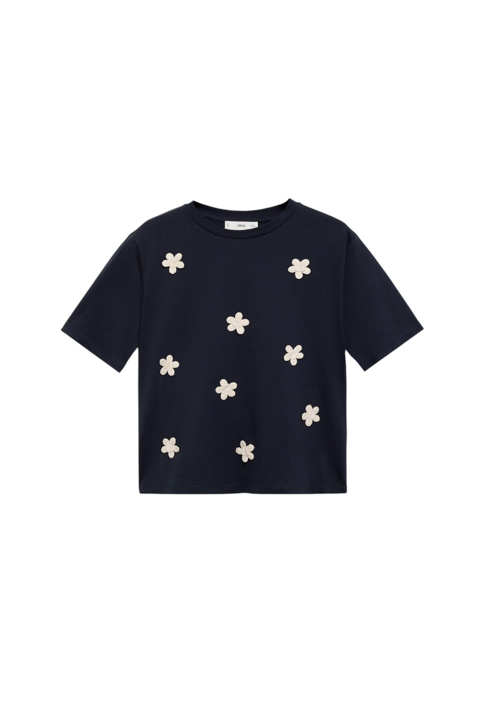Женский Mango Футболка FLORA из хлопка (цвет ), артикул 87087178 | Фото 1