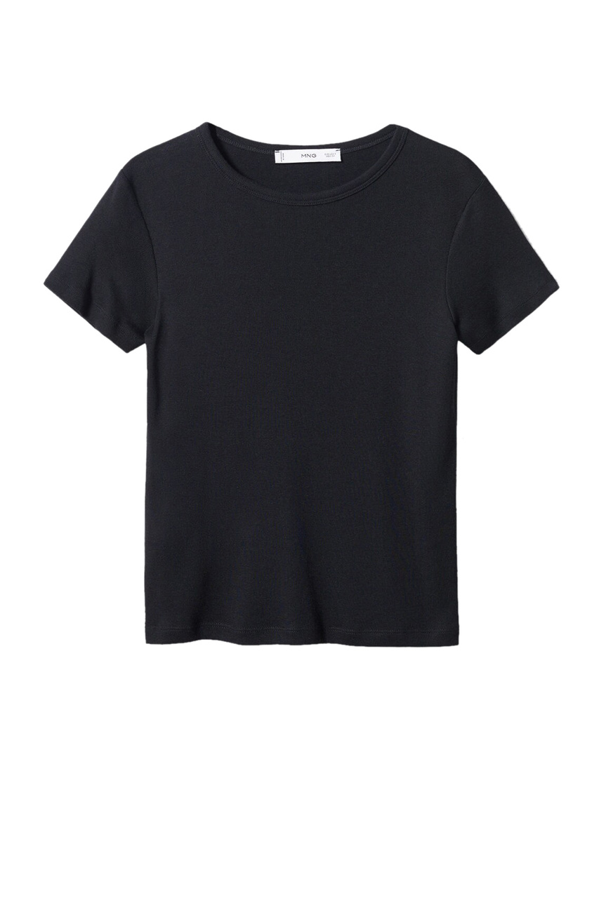 Однотонная футболка ZANI|Основной цвет:Черный|Артикул:47084028 | Фото 1