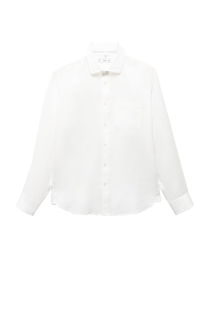 Рубашка AVISPA из чистого льна|Основной цвет:Белый|Артикул:67045982 | Фото 1