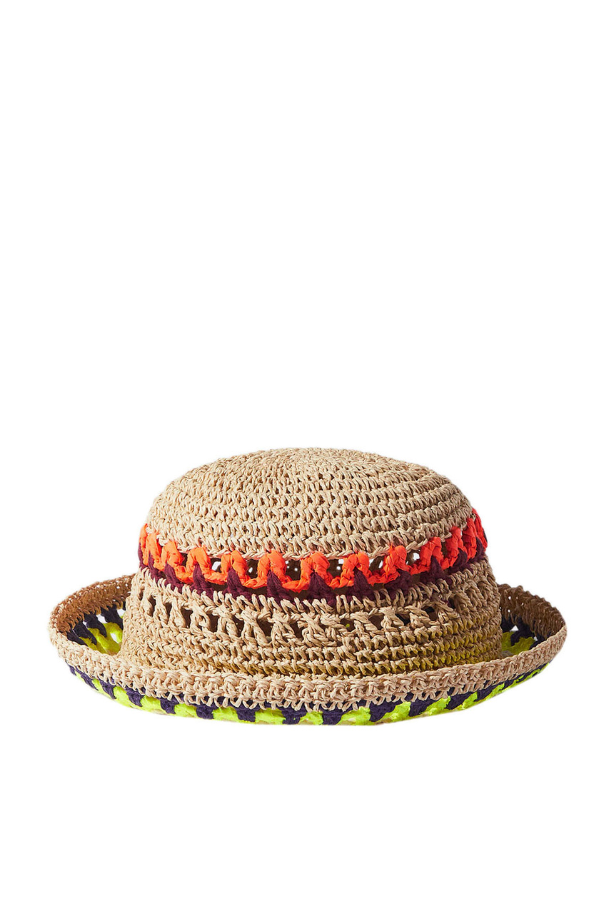 Шляпа плетеная|Основной цвет:Бежевый|Артикул:210710 | Фото 1