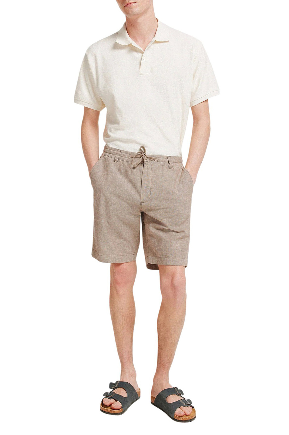 Мужской Springfield Шорты из хлопка и льна (цвет ), артикул 0433667 | Фото 2