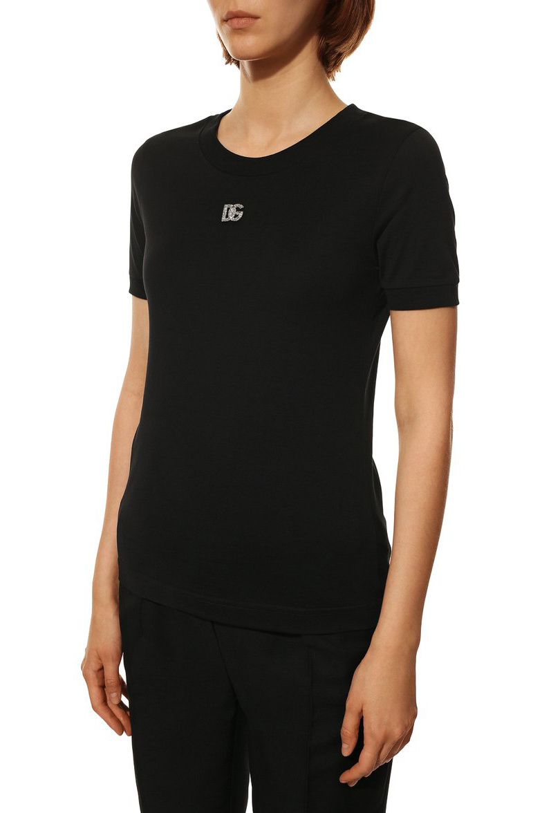 Женский Dolce & Gabbana Футболка из хлопка (цвет ), артикул F8N08Z-G7B3U | Фото 3