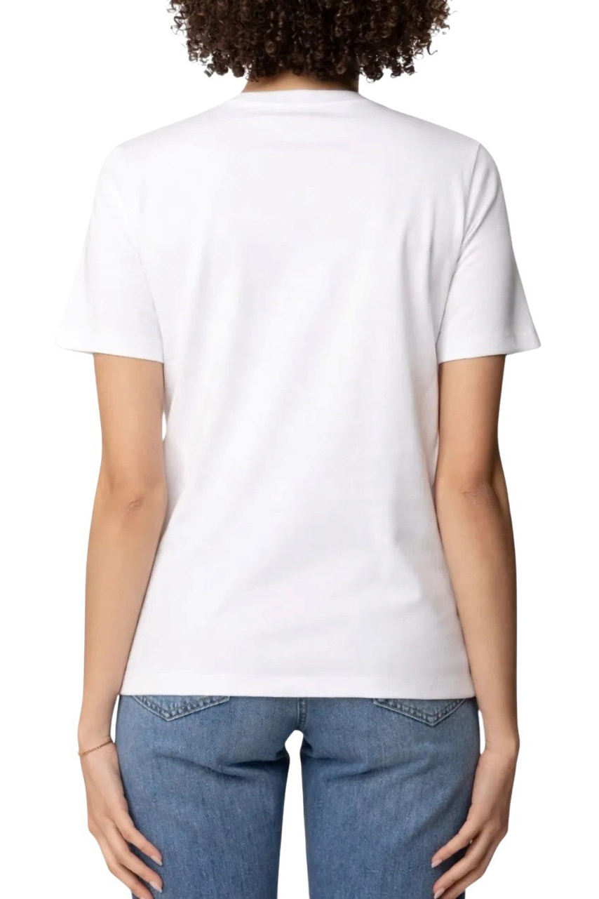 Женский Elisabetta Franchi Футболка из хлопка с логотипом (цвет ), артикул MA01761E2 | Фото 4