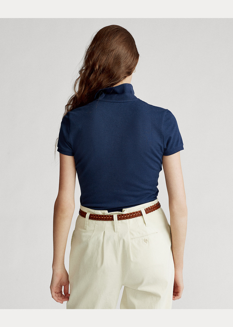 Женский Polo Ralph Lauren Футболка поло из эластичного хлопка (цвет ), артикул 211505654111 | Фото 4