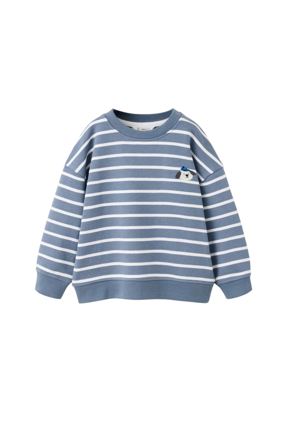 Свитшот STRIPES из хлопка|Основной цвет:Синий Мальчикам Mango Kids Свитшот STRIPES из хлопка (цвет ), артикул 37053307 | Фото 1