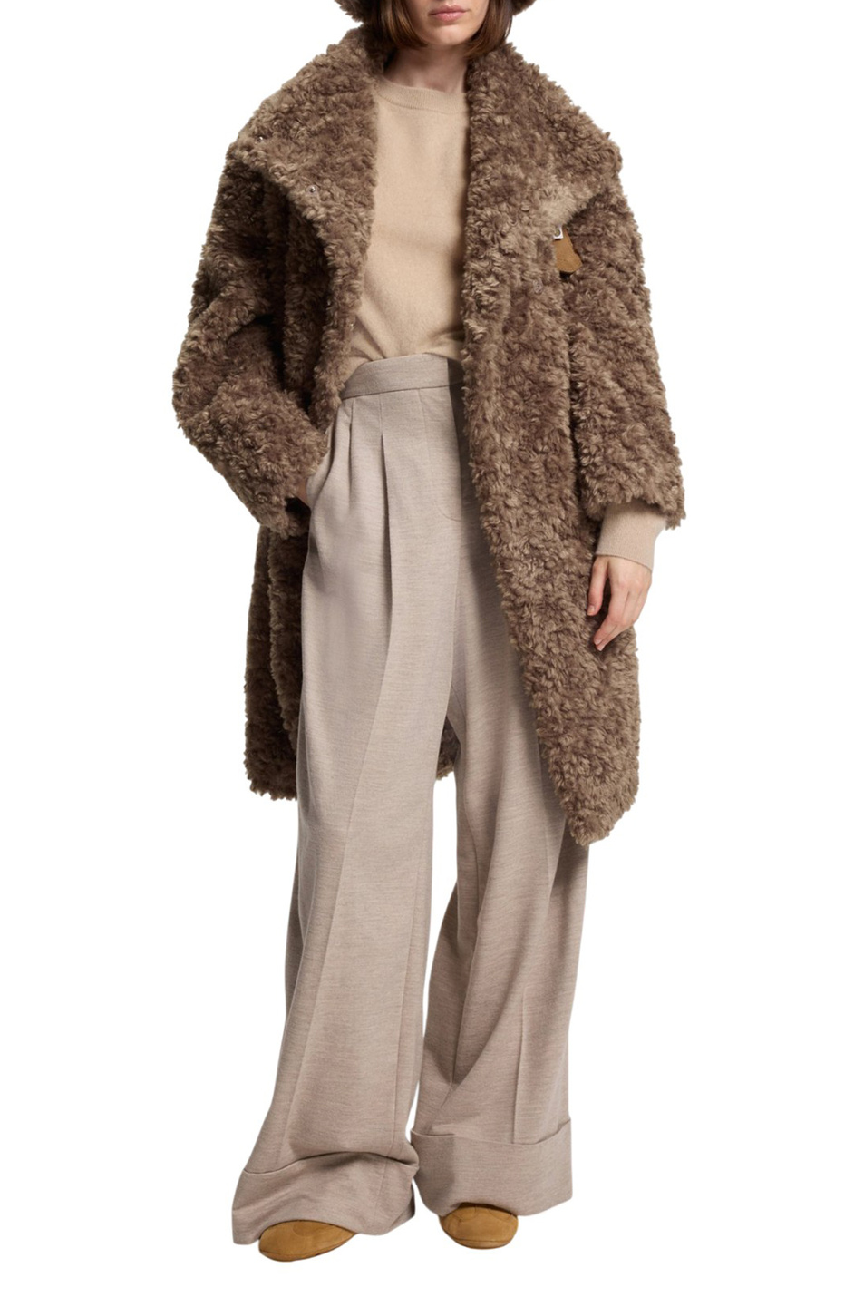 Шуба Citeddy из искусственного меха|Основной цвет:Коричневый Женский BOSS Шуба Citeddy из искусственного меха (цвет ), артикул 50548340 | Фото 2