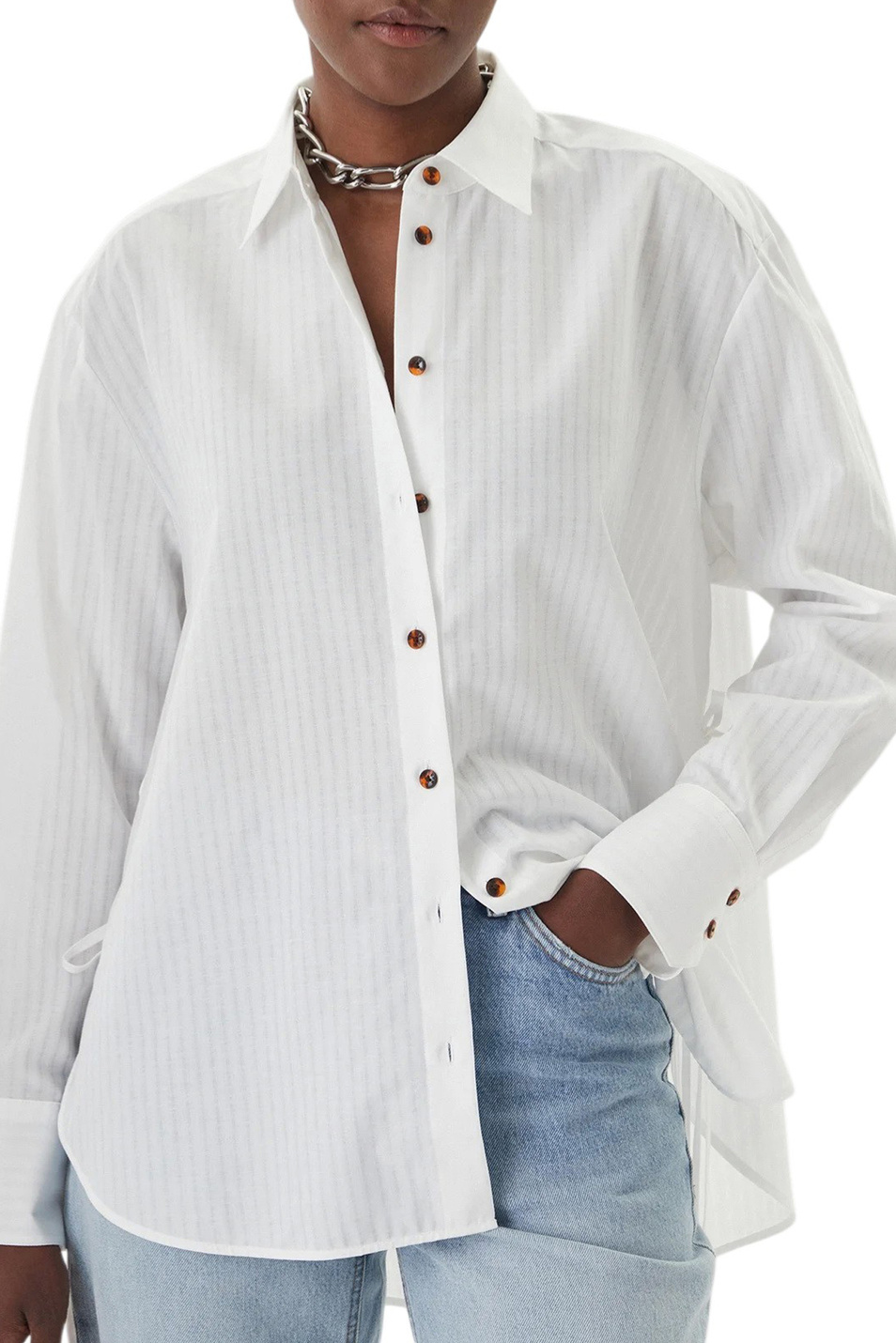 Женский HUGO Рубашка Erigeron свободного кроя (цвет ), артикул 50559507 | Фото 4