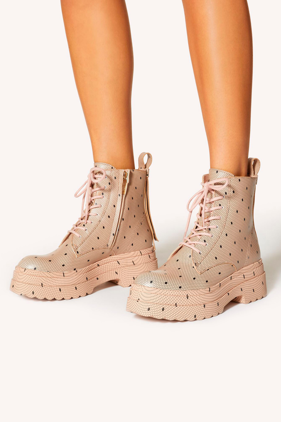 Женский Red Valentino Ботинки из натуральной кожи с принтом «пуэн-деспри» (цвет ), артикул VQ2S0E46WJV | Фото 6