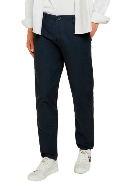 Однотонные брюки-чинос|Основной цвет:Синий|Артикул:1554923 | Фото 1
