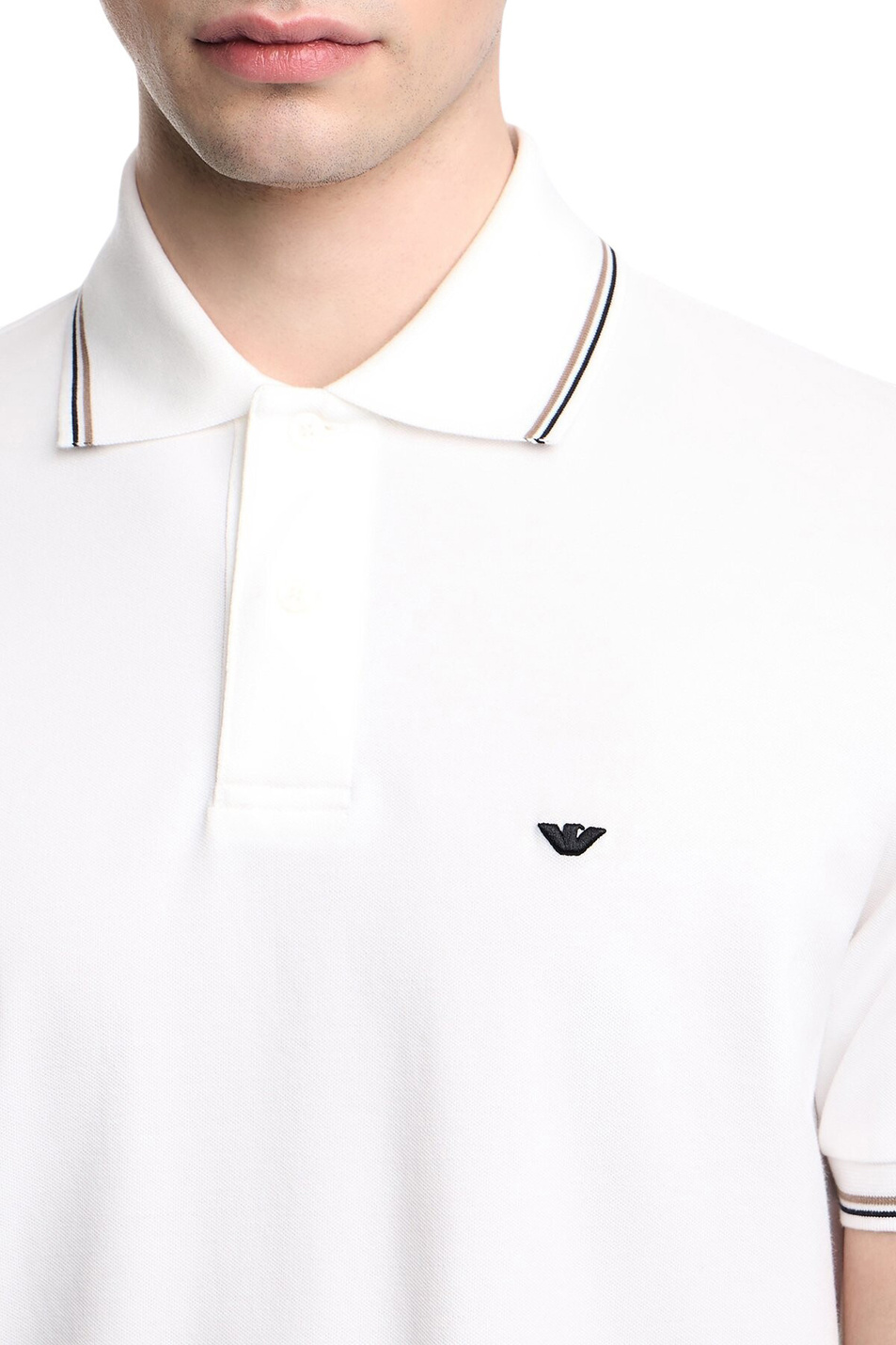 Мужской Emporio Armani Поло из эластичного хлопка (цвет ), артикул EM004606-AF23090 | Фото 6