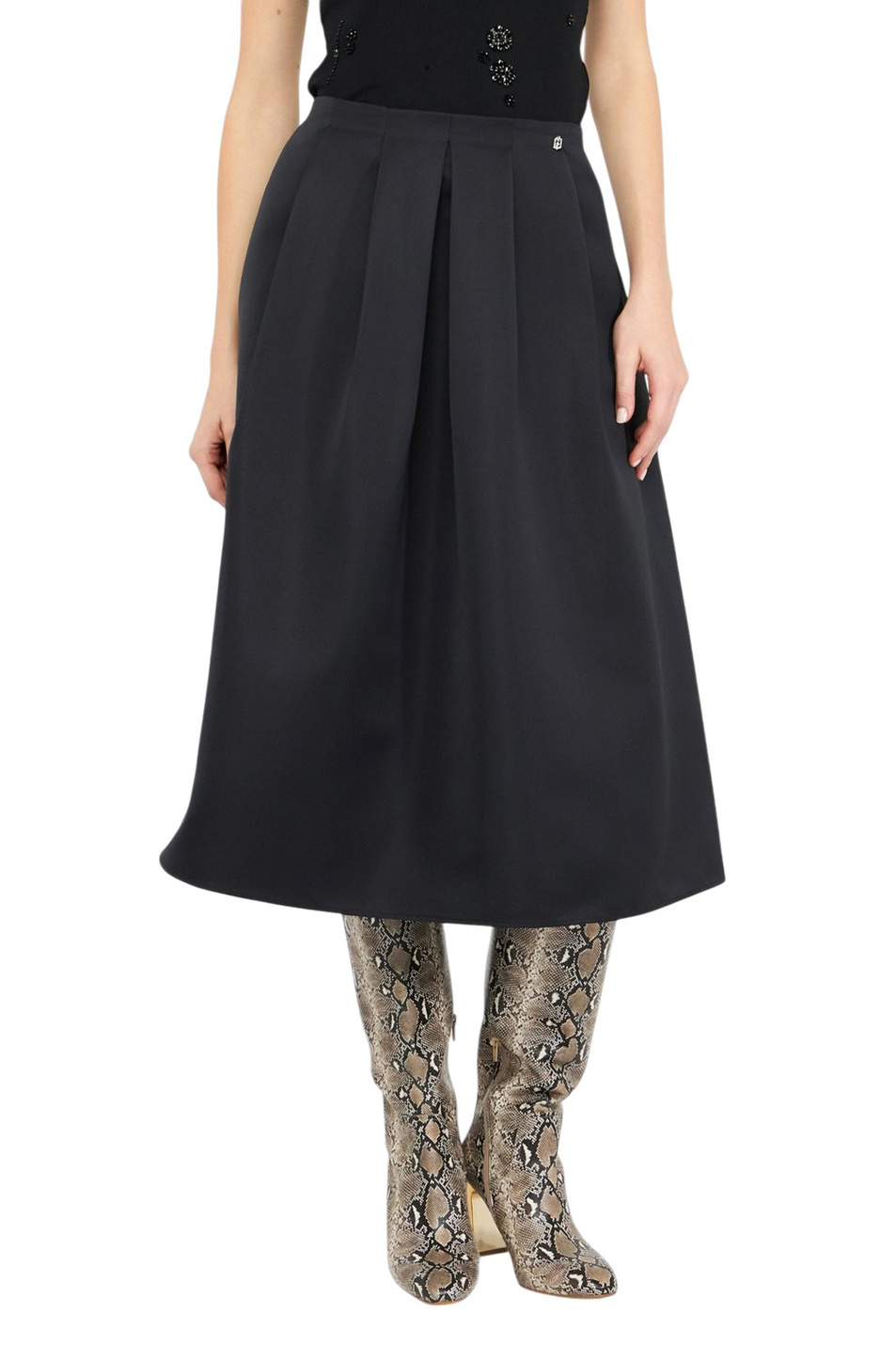 Женский Liu Jo Юбка-миди со складками (цвет ), артикул MF5335T071A | Фото 3