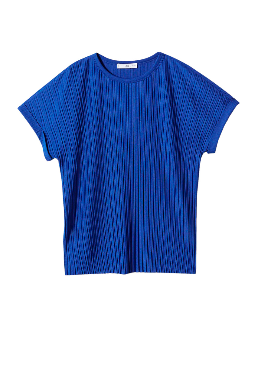 Плиссированная футболка CANDY|Основной цвет:Синий|Артикул:47007844 | Фото 1