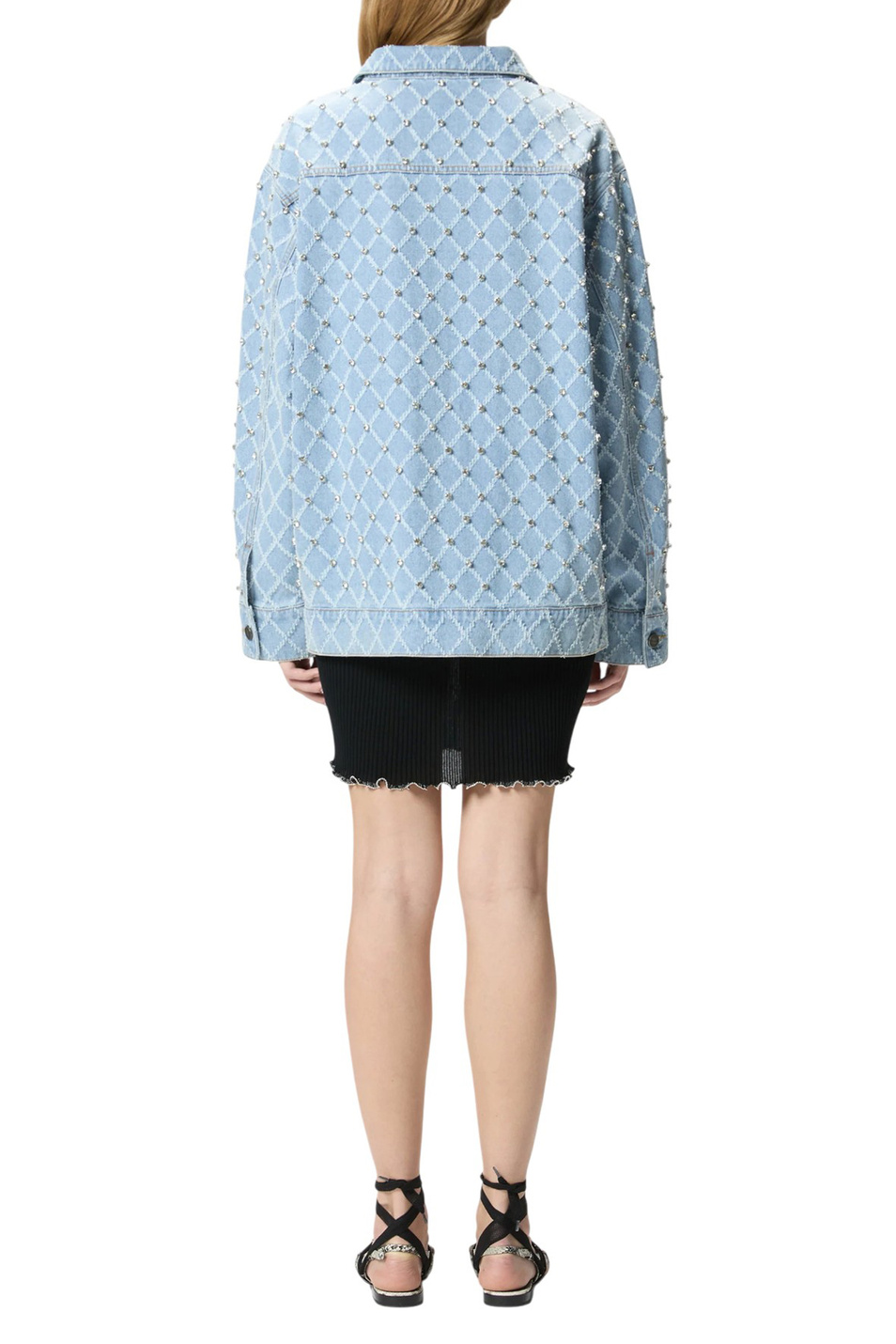 Женский Pinko Куртка джинсовая со стразами (цвет ), артикул 106246A32N | Фото 5