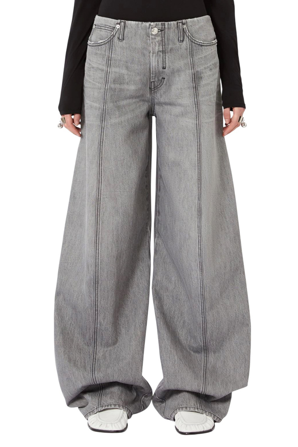 Женский Sportmax Джинсы CAREZZA из хлопка (цвет ), артикул 2612181105 | Фото 3