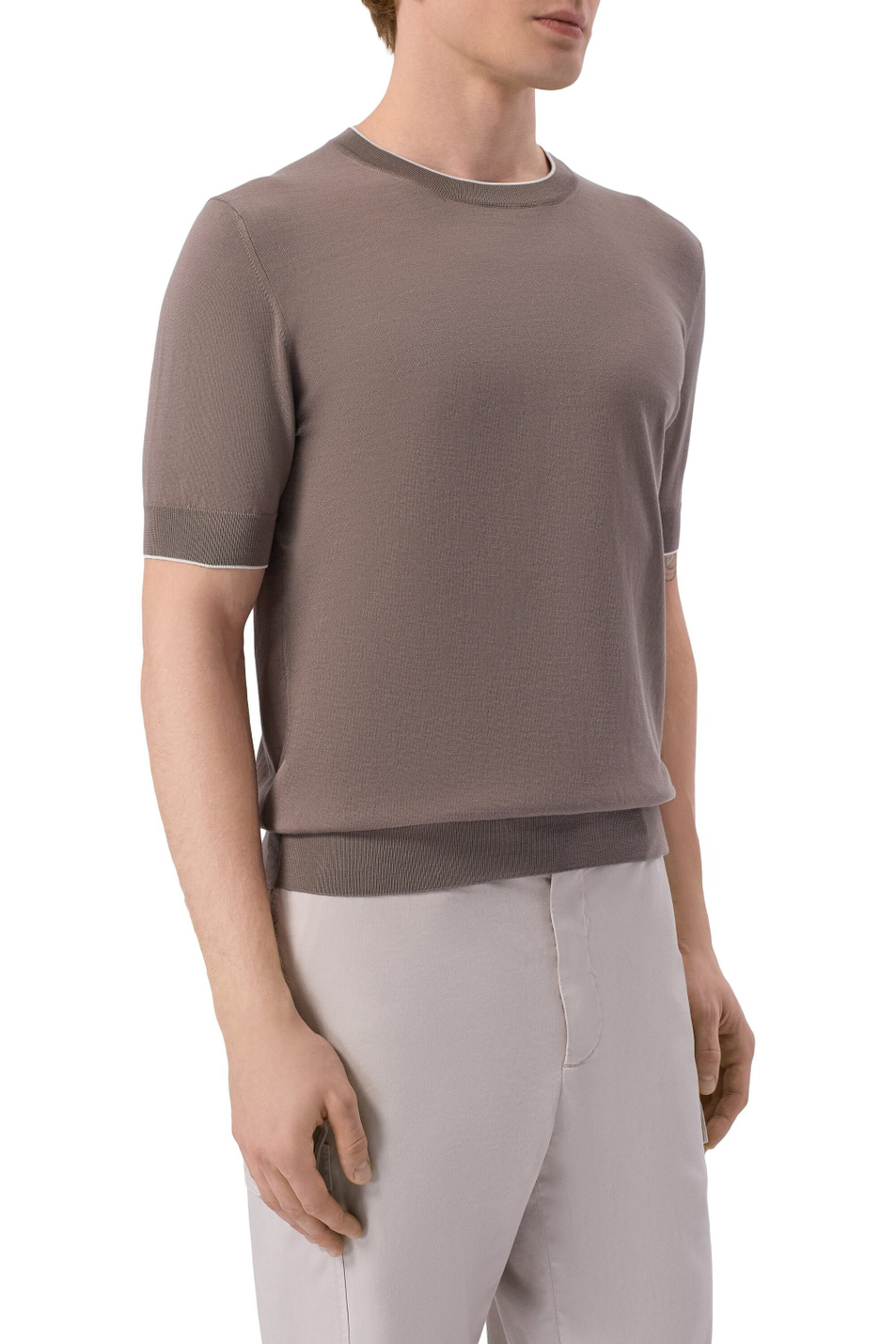Мужской Brunello Cucinelli Джемпер с короткими рукавами (цвет ), артикул M29805200 | Фото 3