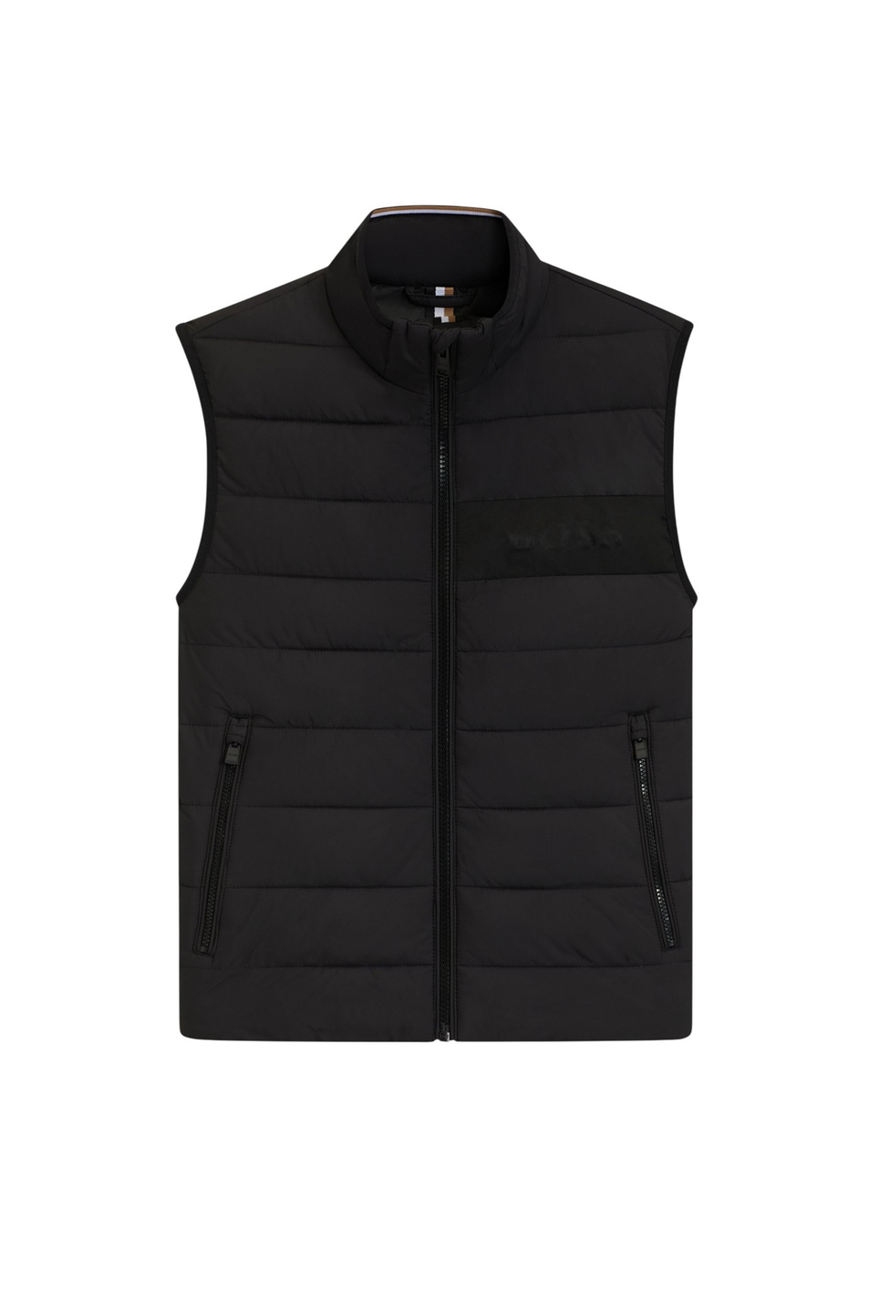 Жилет стеганый с логотипом|Основной цвет:Черный Мужской BOSS Жилет стеганый с логотипом (цвет ), артикул 50518375 | Фото 1